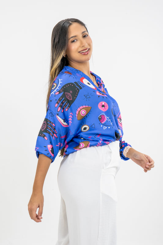 BLUSA AMIX - COLOR AZUL