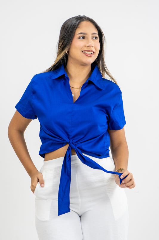 BLUSA ANDREA - COLOR AZUL TURQUI