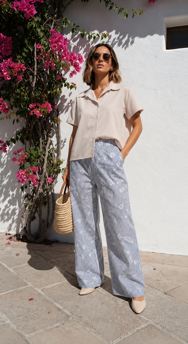 Pantalon Ambart Marea Bordado