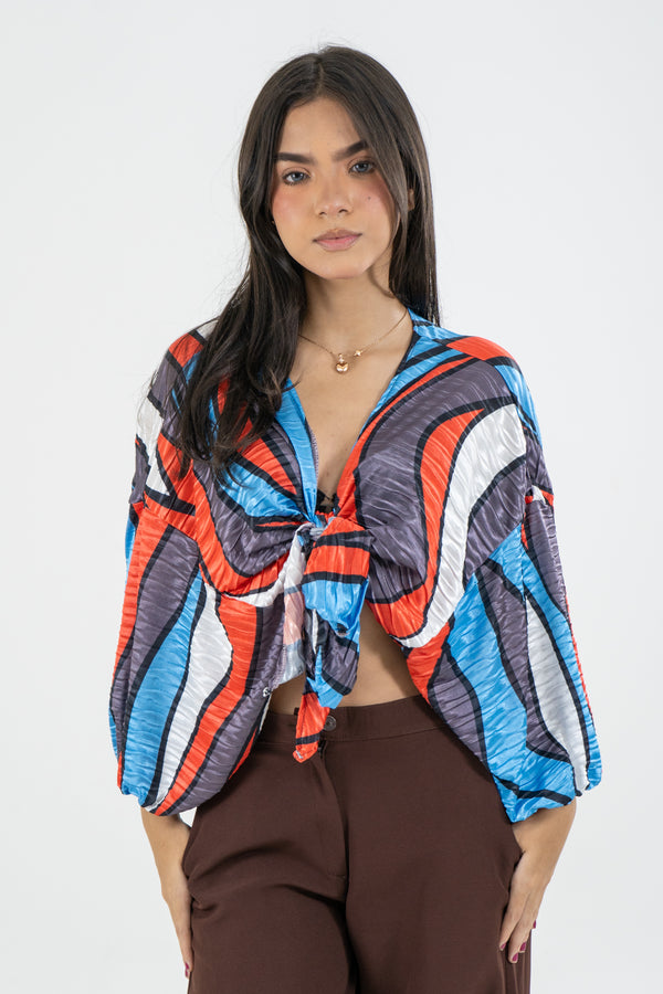 BLUSA KATHIA MULTICOLOR AZUL