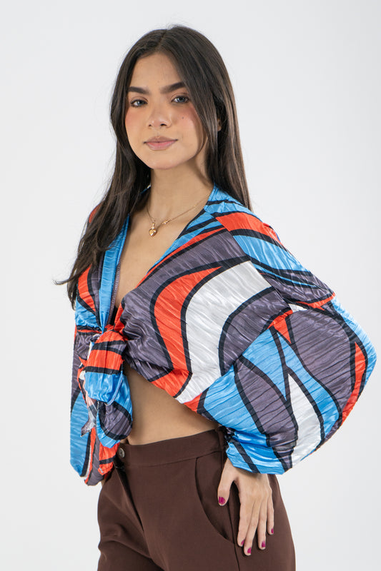 BLUSA KATHIA MULTICOLOR AZUL