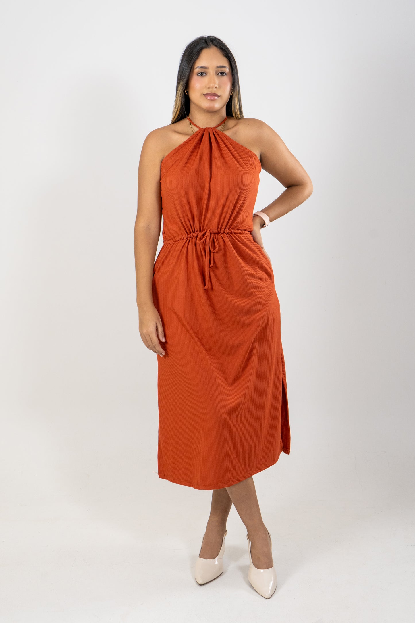 VESTIDO LENIS -  COLOR SALMOS