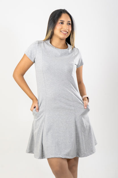 VESTIDO ELENA -  COLOR GRIS CLARO