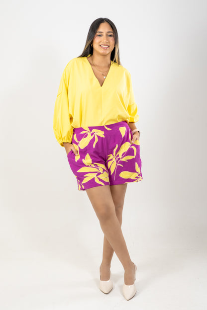 SHORT HADDI - COLOR MORADO