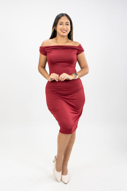 VESTIDO LEXI - COLOR VINOTINTO