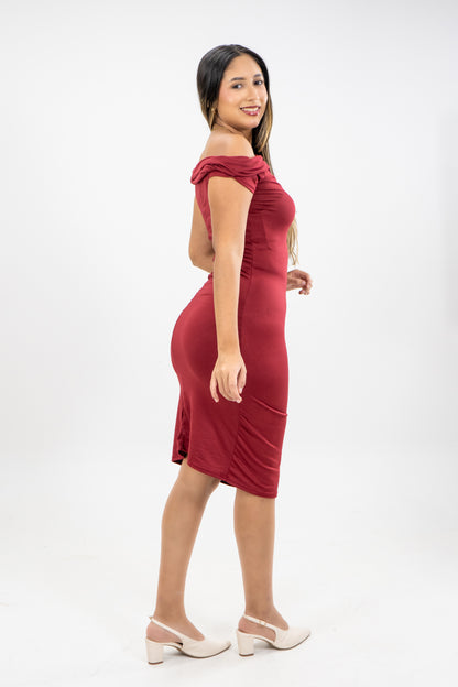 VESTIDO LEXI - COLOR VINOTINTO