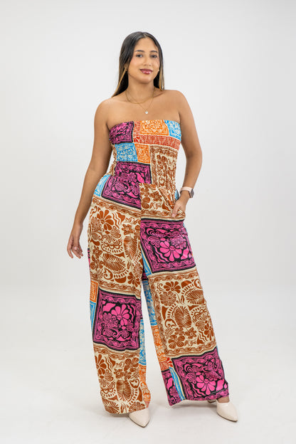 ENTERIZO MATRINA - COLOR ESTAMPADO MORADO