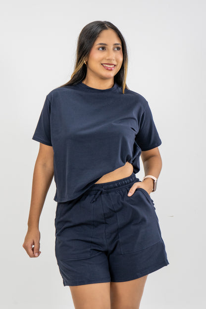 SHORT CRISTAL - COLOR AZUL TURQUI