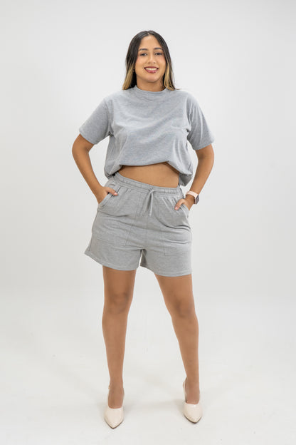 SHORT CRISTAL - COLOR GRIS