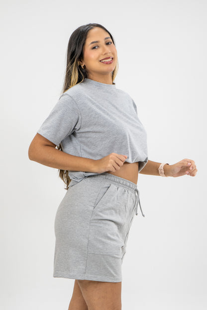 SHORT CRISTAL - COLOR GRIS