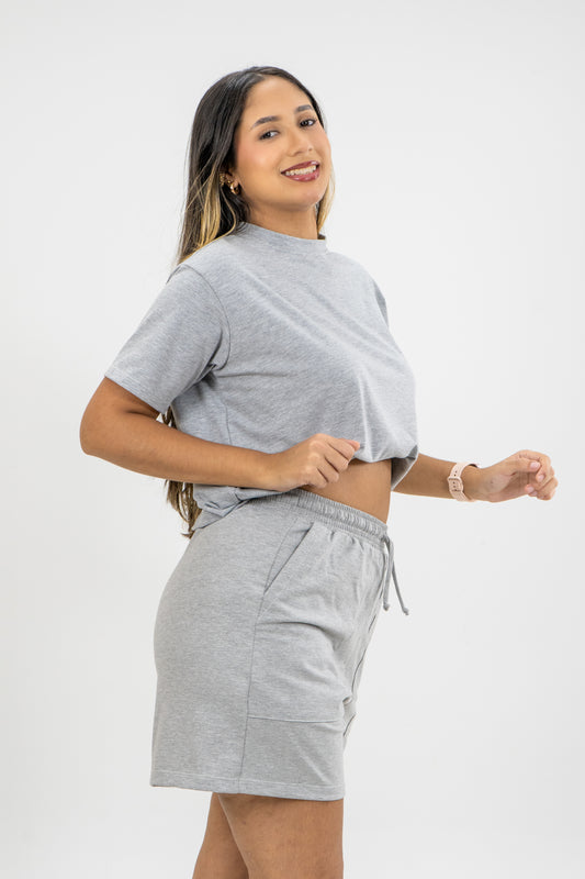 SHORT CRISTAL - COLOR GRIS