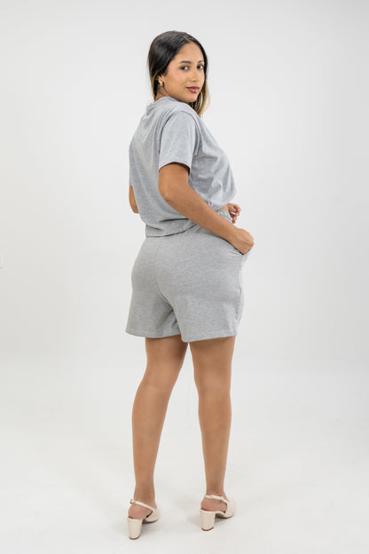 SHORT CRISTAL - COLOR GRIS