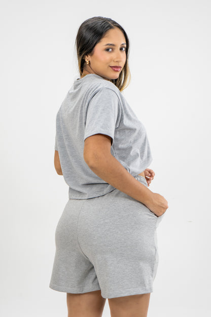 SHORT CRISTAL - COLOR GRIS