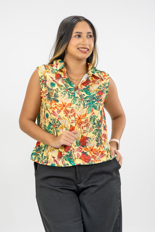 BLUSA CLARA - COLOR FLORAL