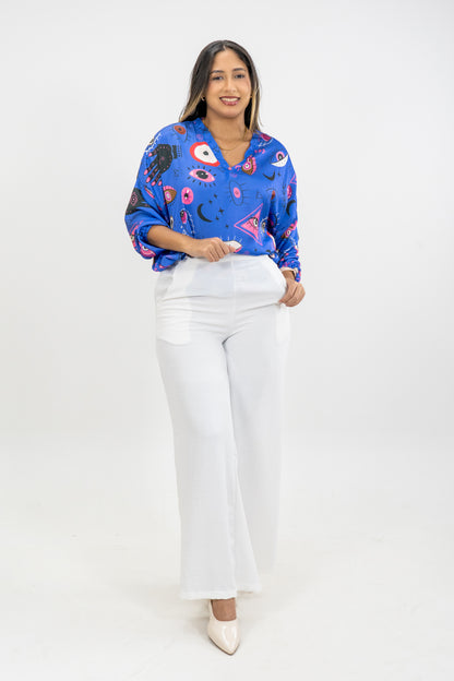 BLUSA AMIX - COLOR AZUL