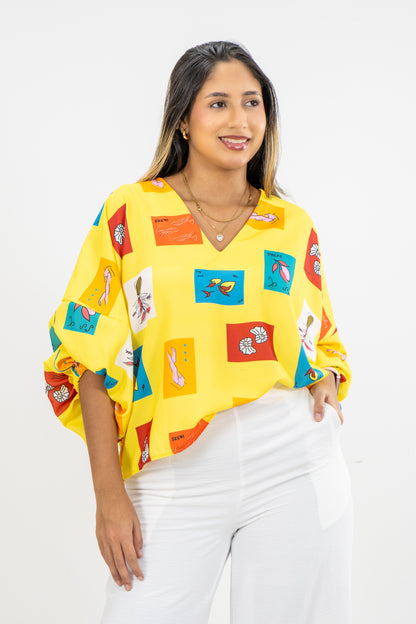 BLUSA AMIX - COLOR AMARILLO