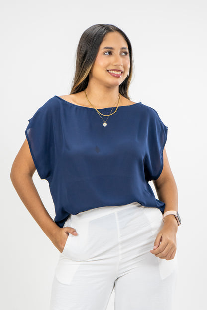 BLUSA ISABELLA - COLOR AZUL MARINO