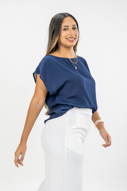 BLUSA ISABELLA - COLOR AZUL MARINO