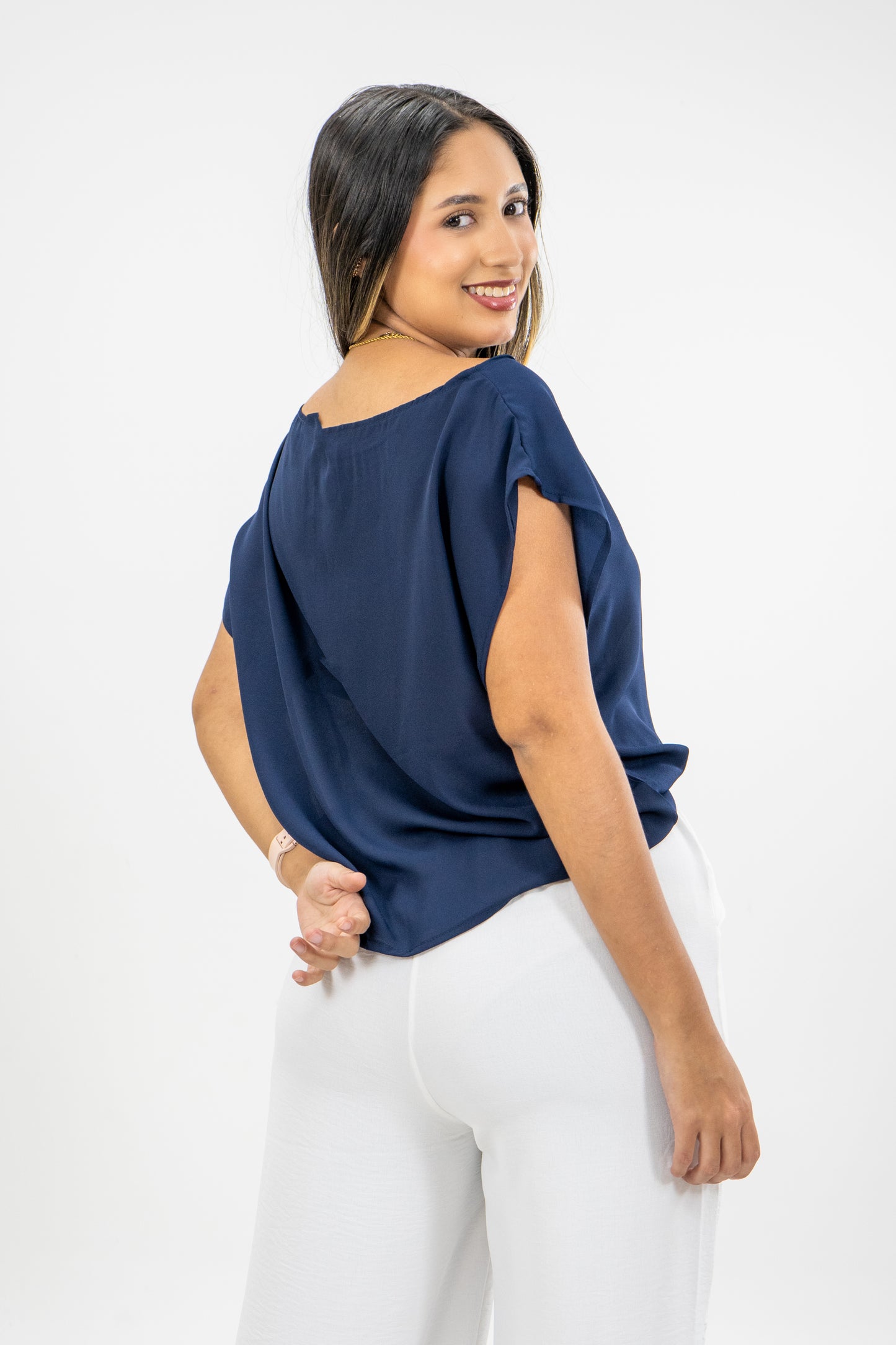 BLUSA ISABELLA - COLOR AZUL MARINO