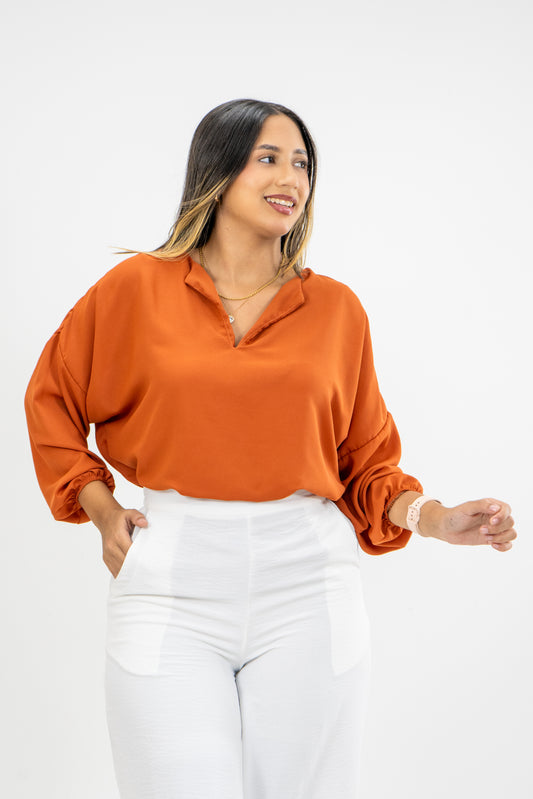 BLUSA KAREN - COLOR TERRACOTA