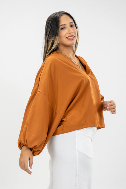 BLUSA AMIX - COLOR TERRACOTA
