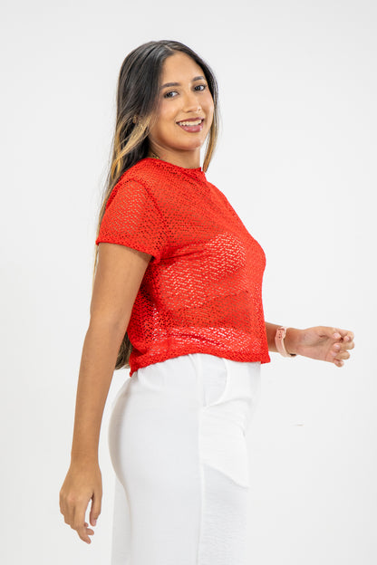 CAMISETA SINDY - COLOR ROJO