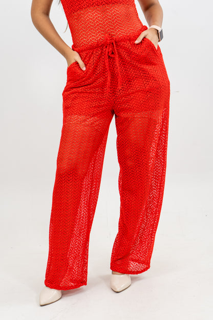 PANTALON ZAI  -  COLOR ROJO