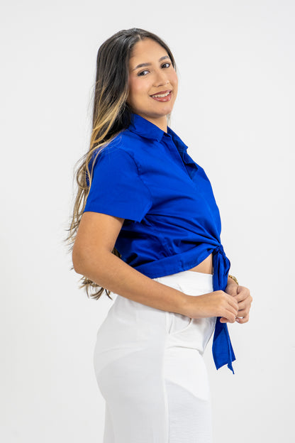 BLUSA ANDREA - COLOR AZUL TURQUI