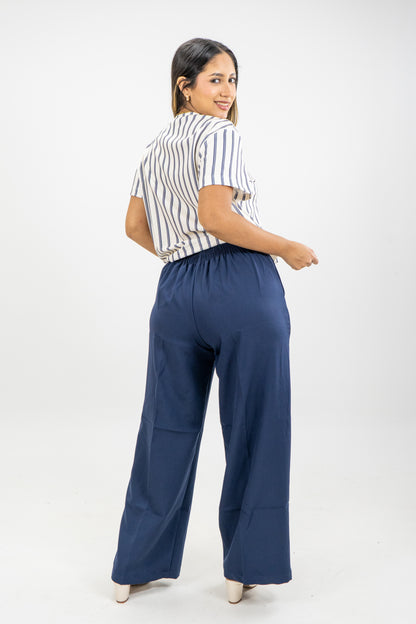 CAMISETA EN MALLA - COLOR AZUL CLARO