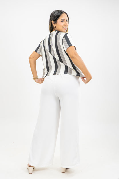 CAMISETA EN MALLA - COLOR NEGRO/GRIS