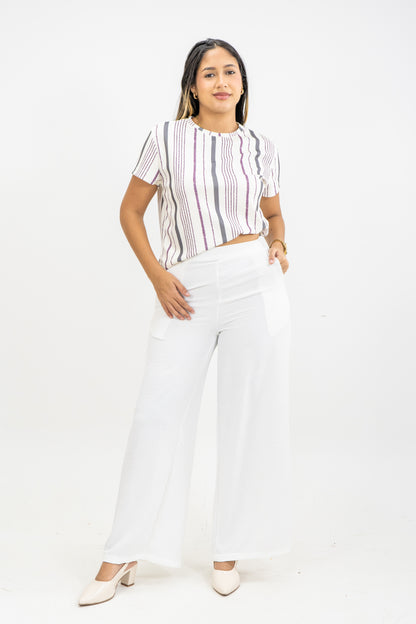 CAMISETA EN MALLA - COLOR LILA