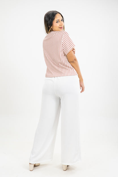 CAMISETA EN MALLA - COLOR NARANJA