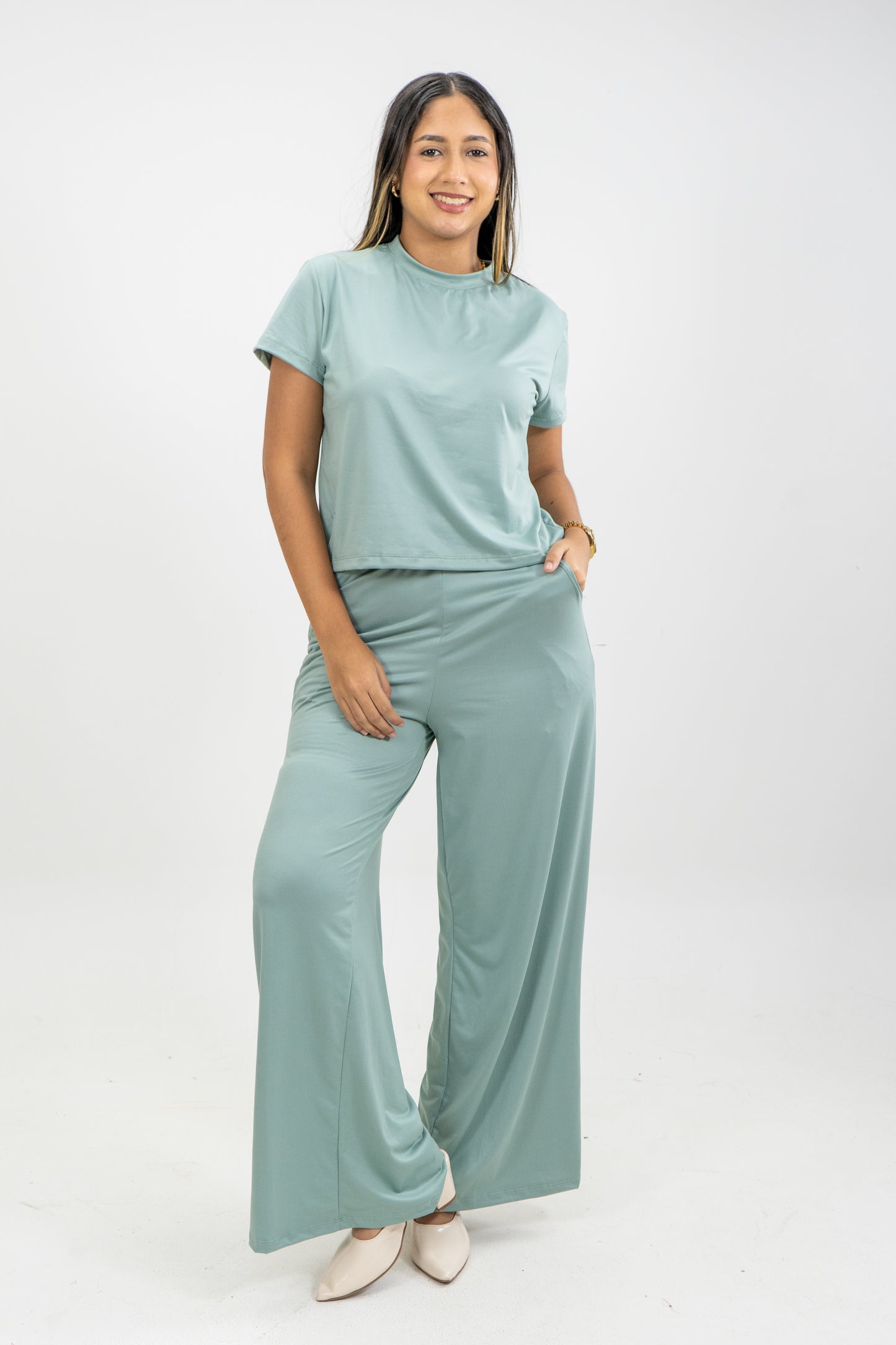 PANTALON ROMA - COLOR VERDE MENTA