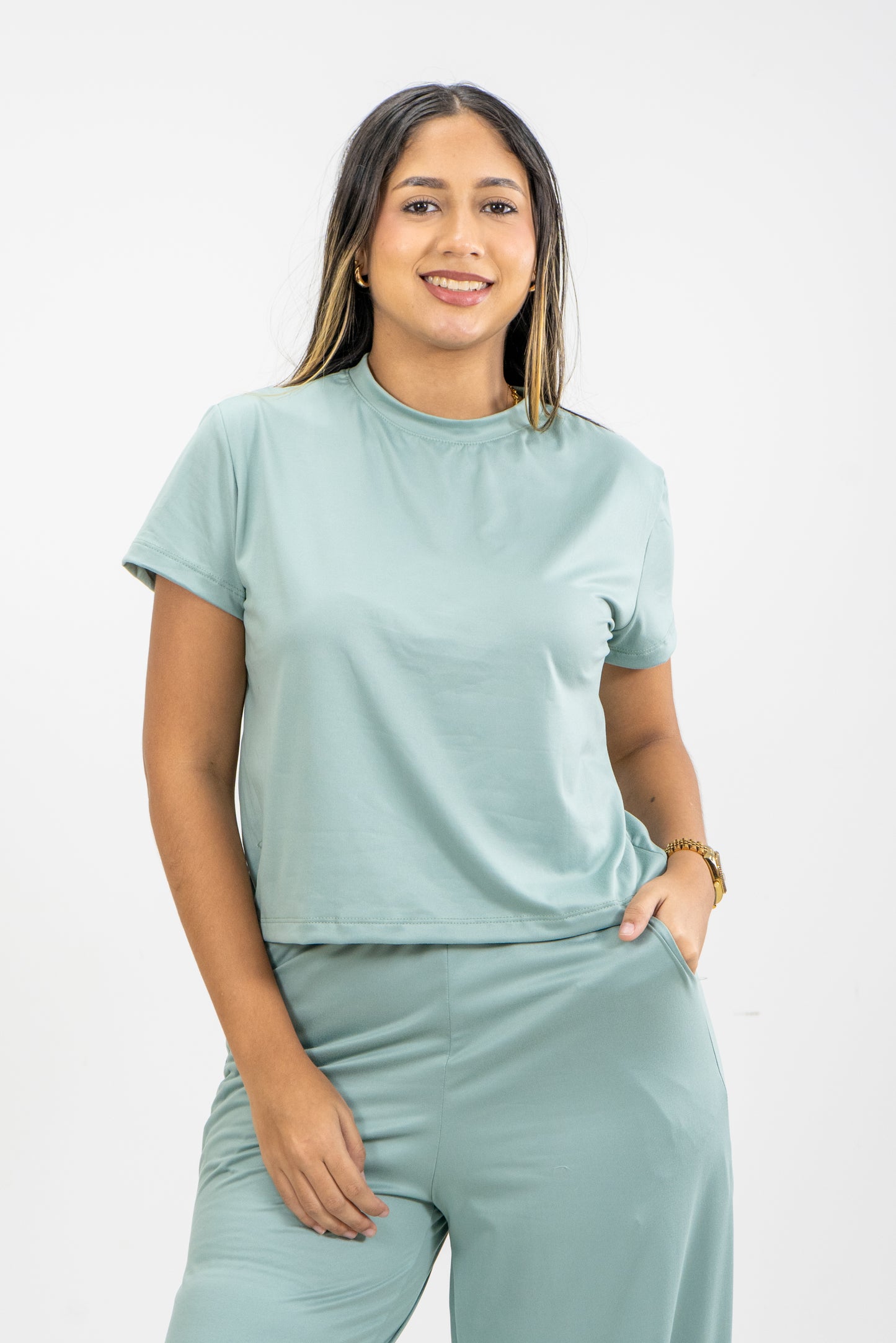 BLUSA ROMA - COLOR VERDE MENTA