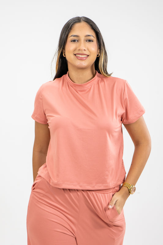 BLUSA ROMA - COLOR PALO DE ROSA