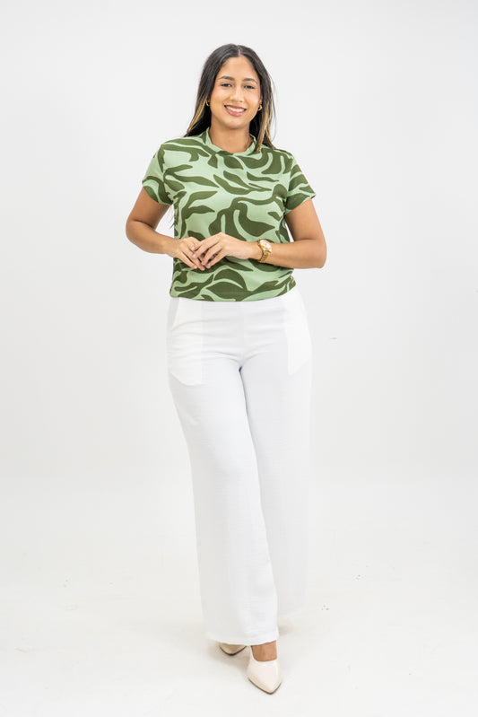 CAMISETA ROMA - COLOR VERDE CLARO