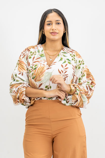 BLUSA AMIX - COLOR MARRON