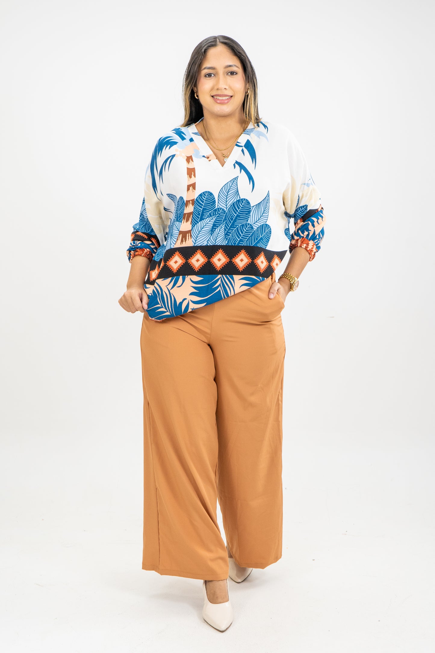 BLUSA CAMELIA - COLOR AZUL