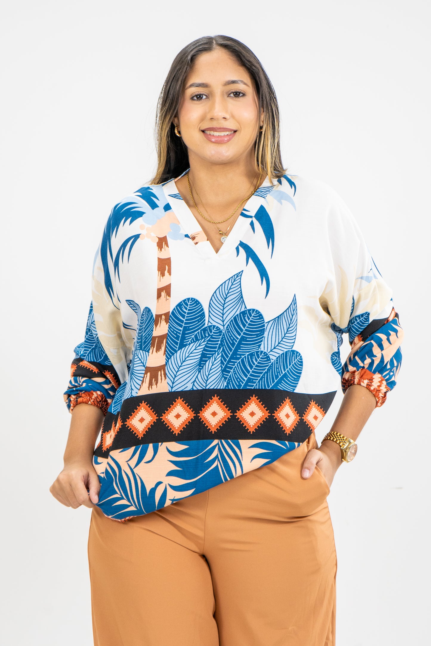 BLUSA CAMELIA - COLOR AZUL