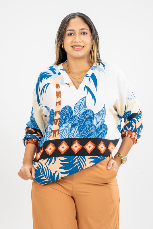 BLUSA CAMELIA - COLOR AZUL