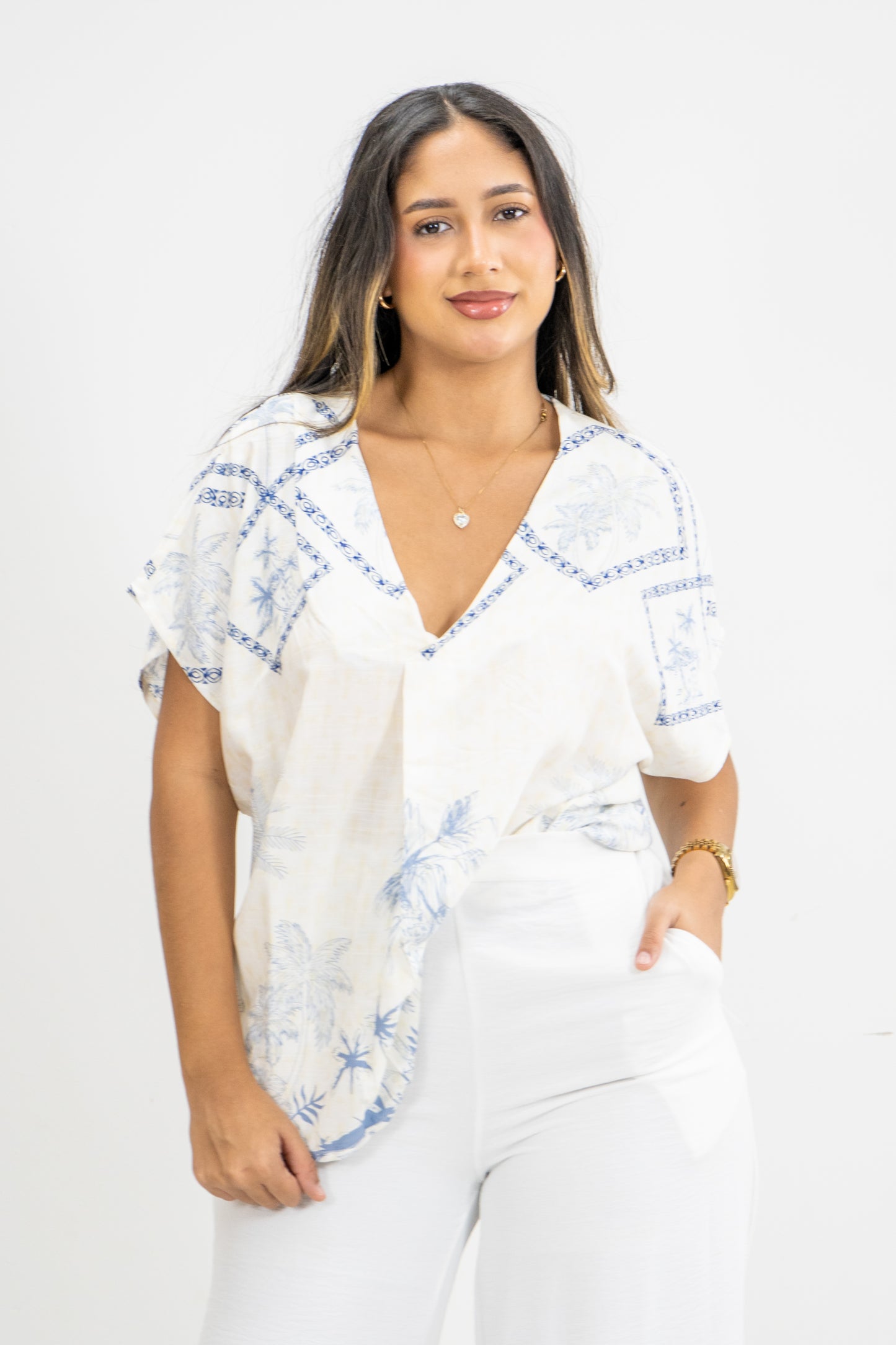 BLUSA PATY -  COLOR AZUL