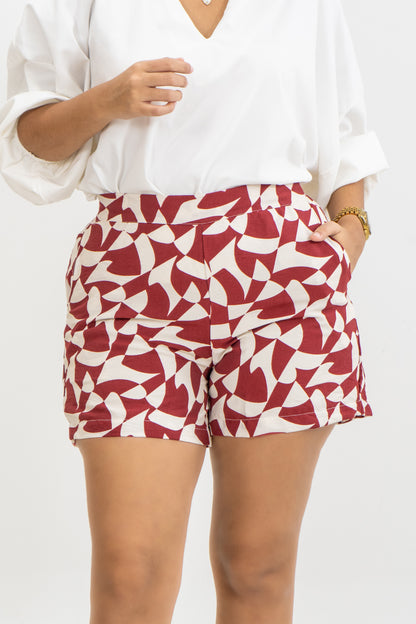 SHORT HADDI - COLOR ROJO