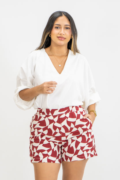 SHORT HADDI - COLOR ROJO