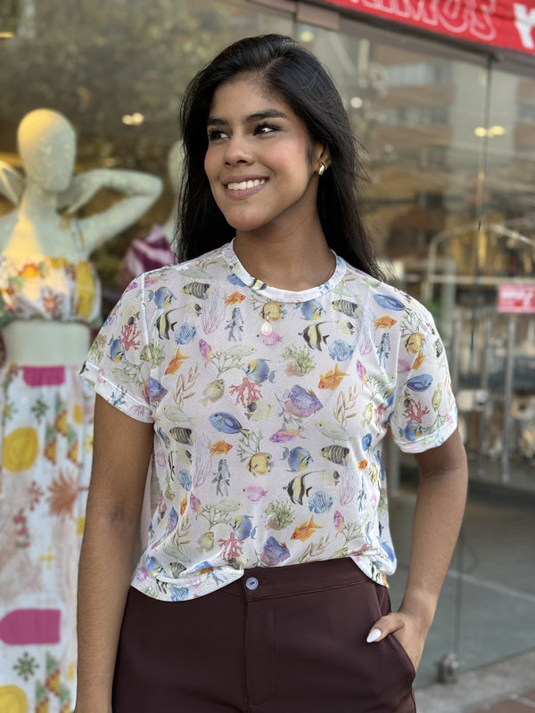 BLUSA MALLA - PECES