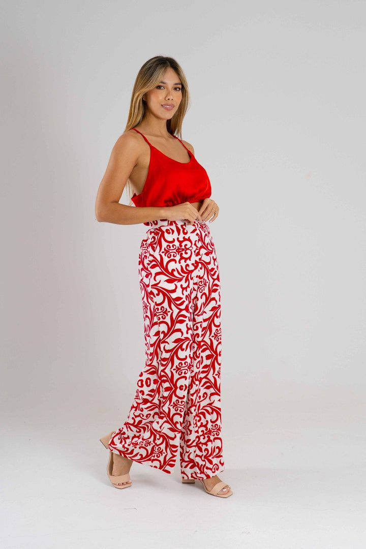 BLUSA CROP TOP LILITH - ROJO - Sofisticadas