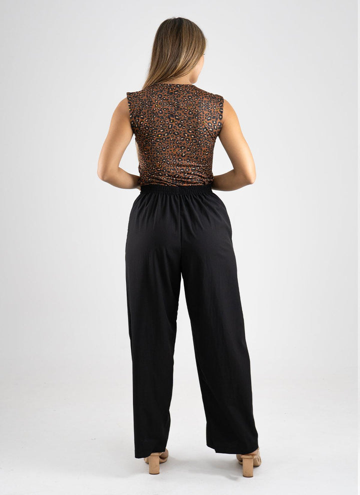 BLUSA LUCIANA I - ANIMAL PRINT CHOCOLATE - Sofisticadas