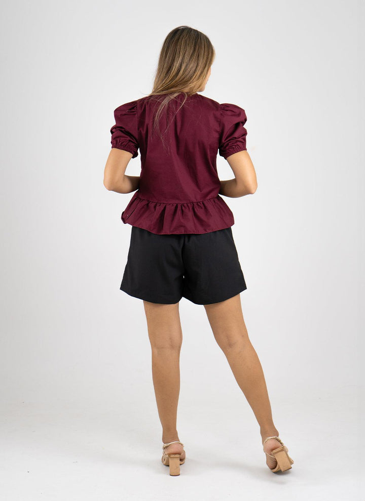 BLUSA LYON II - VINOTINTO - Sofisticadas