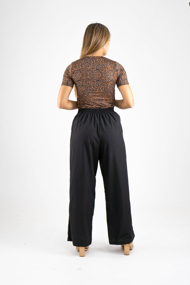 BLUSA SOFIA I - ANIMAL PRINT CHOCOLATE - Sofisticadas