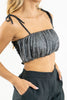 BLUSA TOP FRANCIS I - PLATEADO - Sofisticadas