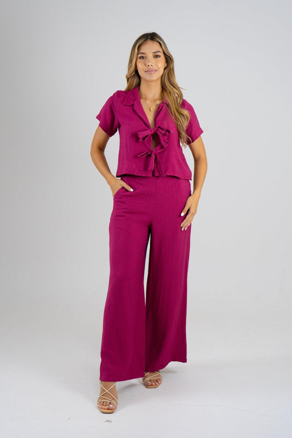 SET ADA PANTALON I - MAGENTA - Sofisticadas